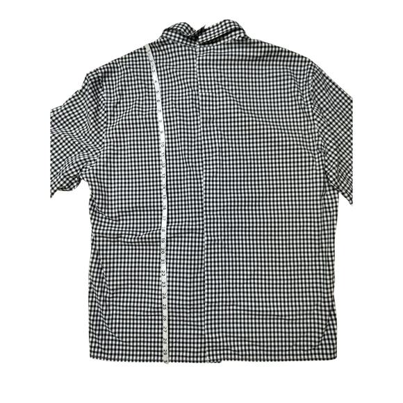 Tommy Hilfiger Checkered ButtonUp Adaptive Seated Back Black White Shirt Size XL - Picture 8 of 11